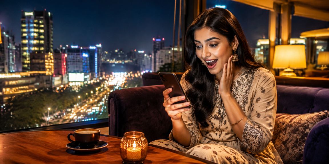Casino table with Andar Bahar card game setup